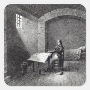 Brigadegeneraal Bonaparte gevangenis Vierkante Sticker