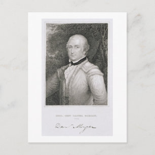 Brigadegeneraal Daniel Morgan (1736-1802) engrav Briefkaart