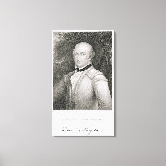 Brigadegeneraal Daniel Morgan (1736-1802) engrav Canvas Afdruk (Voorkant)