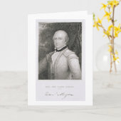 Brigadegeneraal Daniel Morgan (1736-1802) engrav Kaart (Gele Bloem)