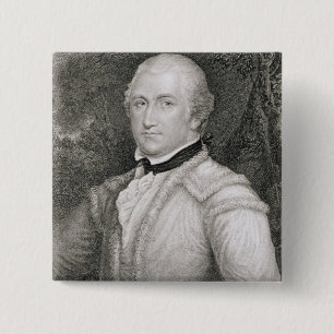 Brigadegeneraal Daniel Morgan (1736-1802) engrav Vierkante Button 5,1 Cm