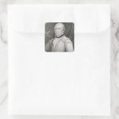 Brigadegeneraal Daniel Morgan (1736-1802) engrav Vierkante Sticker (Tas)