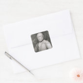 Brigadegeneraal Daniel Morgan (1736-1802) engrav Vierkante Sticker (Envelop)