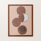 Brigadeiros Braziliaanse Chocolade Truffels Desser Legpuzzel (Verticaal)
