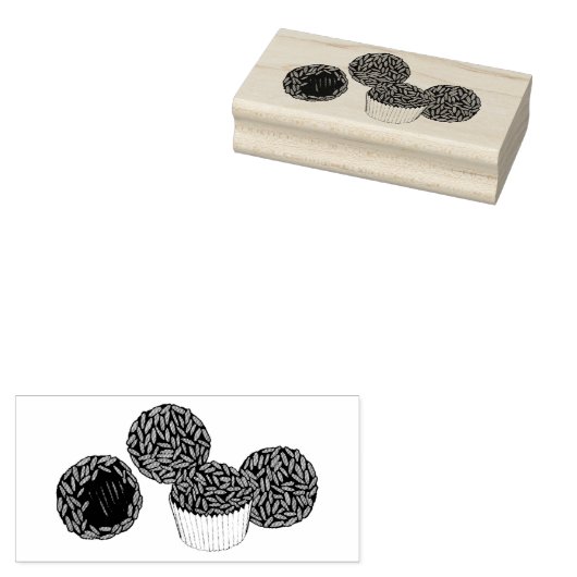 Brigadeiros Braziliaanse Chocolade Truffels Desser Rubberstempel (Gestempeld)
