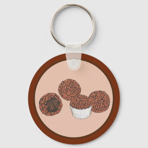 Brigadeiros Braziliaanse Chocolade Truffels Desser Sleutelhanger
