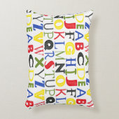 Brigadekleurige brieven van Megan Meagher Accent Kussen (Voorkant(Verticaal))