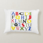Brigadekleurige brieven van Megan Meagher Accent Kussen (Achterkant)