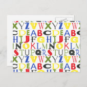 Brigadekleurige brieven van Megan Meagher Briefkaart (Voorkant / Achterkant)