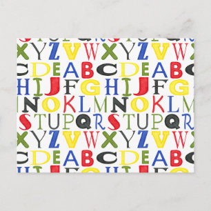 Brigadekleurige brieven van Megan Meagher Briefkaart