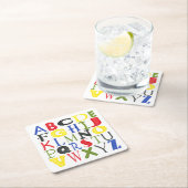 Brigadekleurige brieven van Megan Meagher Kartonnen Onderzetters (Insitu)