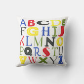 Brigadekleurige brieven van Megan Meagher Kussen (Achterkant)