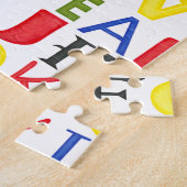 Brigadekleurige brieven van Megan Meagher Legpuzzel (Zijkant)