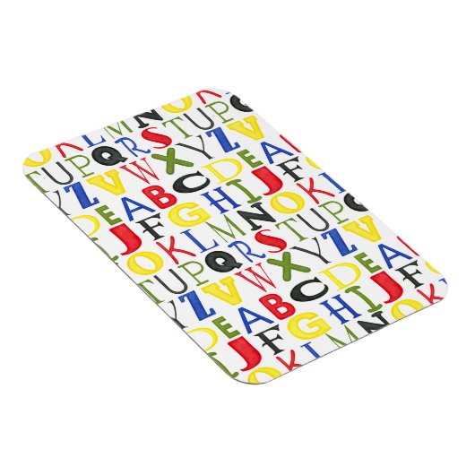 Brigadekleurige brieven van Megan Meagher Magneet (Rechterzijde)