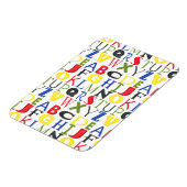 Brigadekleurige brieven van Megan Meagher Magneet (Linkerzijde)