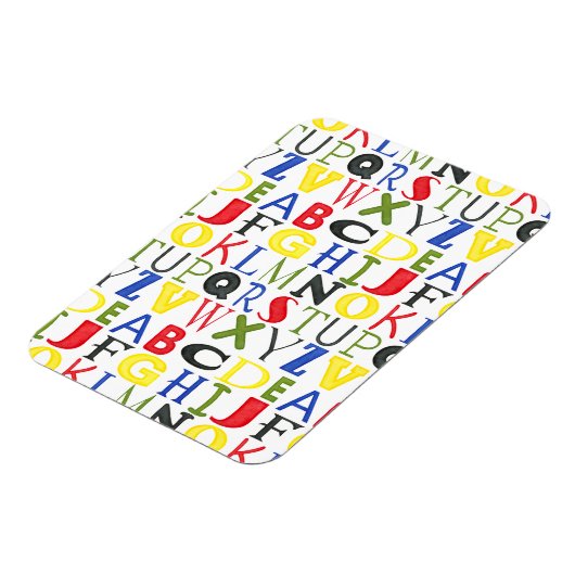 Brigadekleurige brieven van Megan Meagher Magneet (Linkerzijde)