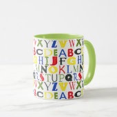 Brigadekleurige brieven van Megan Meagher Mok (Voorkant rechts)