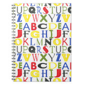 Brigadekleurige brieven van Megan Meagher Notitieboek (Voorkant)