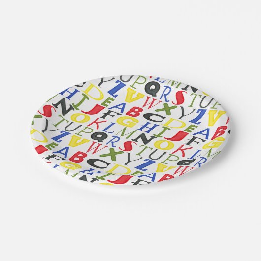 Brigadekleurige brieven van Megan Meagher Papieren Bordje (Gekanteld)