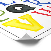 Brigadekleurige brieven van Megan Meagher Poster (Hoek)