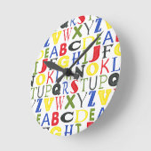 Brigadekleurige brieven van Megan Meagher Ronde Klok (Hoek)