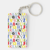 Brigadekleurige brieven van Megan Meagher Sleutelhanger (achterkant)