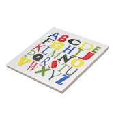 Brigadekleurige brieven van Megan Meagher Tegeltje (Zijkant)