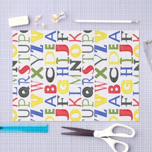 Brigadekleurige brieven van Megan Meagher Tissuepapier (Craft)