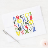 Brigadekleurige brieven van Megan Meagher Vierkante Sticker (Envelop)