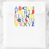 Brigadekleurige brieven van Megan Meagher Vierkante Sticker (Tas)