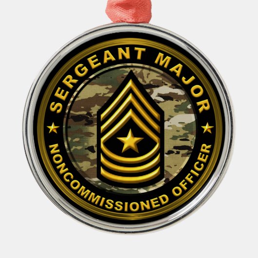 Brigadier-generaal Kerstmis Metalen Ornament (Voorkant)