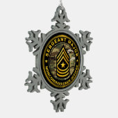 Brigadier-generaal Kerstmis Tin Sneeuwvlok Ornament (Links)