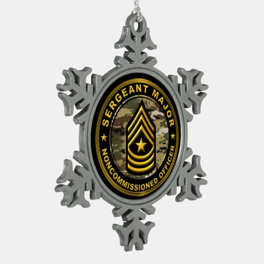Brigadier-generaal Kerstmis Tin Sneeuwvlok Ornament (Links)