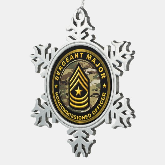 Brigadier-generaal Kerstmis Tin Sneeuwvlok Ornament (Rechts)