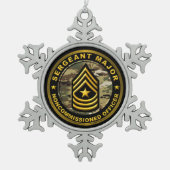 Brigadier-generaal Kerstmis Tin Sneeuwvlok Ornament (Voorkant)