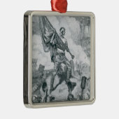 Brigadier Jasper bij de slag om Fort Moultrie Metalen Ornament (Rechts)