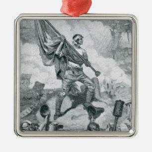Brigadier Jasper bij de slag om Fort Moultrie Metalen Ornament
