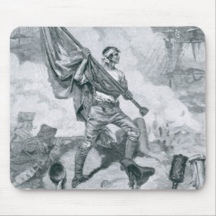 Brigadier Jasper bij de slag om Fort Moultrie Muismat