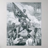 Brigadier Jasper bij de slag om Fort Moultrie Poster (Voorkant)