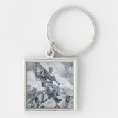 Brigadier Jasper bij de slag om Fort Moultrie Sleutelhanger (Voorkant)