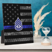 Brigadier met ruitvormige dun blauwe lijn verstelb fotoplaat (Zijkant)