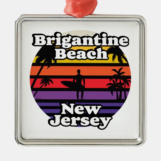 Brigantine Beach, New Jersey Metalen Ornament (Voorkant)