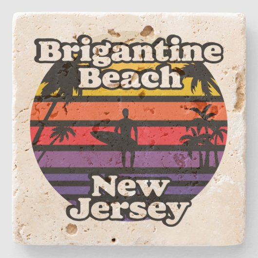 Brigantine Beach, New Jersey Stenen Onderzetter (Voorkant)