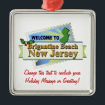 Brigantine Beach NJ Metalen Ornament<br><div class="desc">Vertrouw je eigen herinneringen elk jaar weer op.</div>