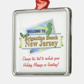 Brigantine Beach NJ Metalen Ornament (Links)