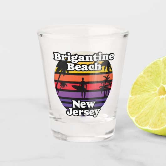 Brigantine Beach, Verenigde Staten Shot Glas (Voorkant)
