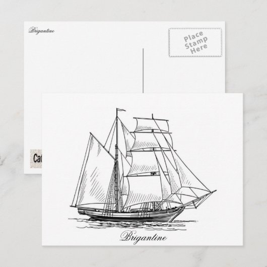 Brigantine Briefkaart (Voorkant / Achterkant)