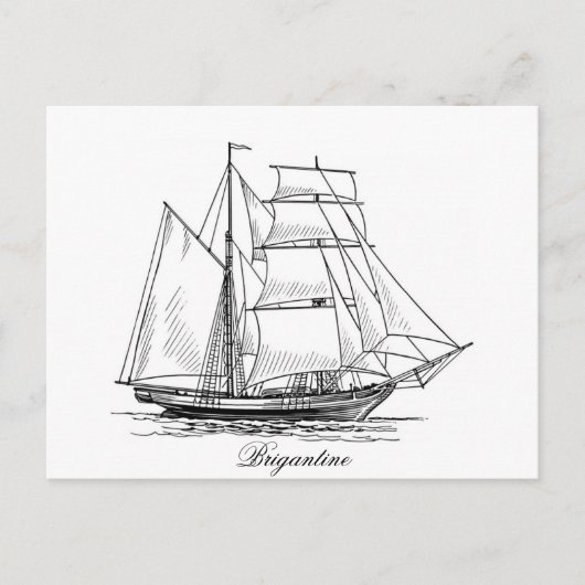 Brigantine Briefkaart (Voorkant)