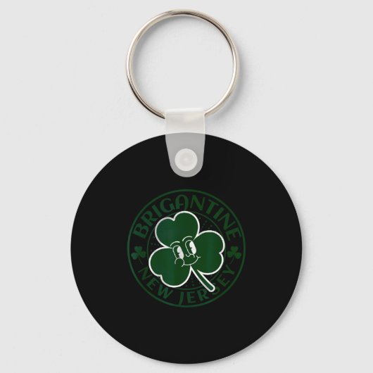 Brigantine New Jersey Irish Shamrock Nj Retro Souv Sleutelhanger (Voorkant)