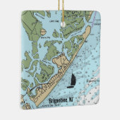 Brigantine NJ Nautical Chart Keramisch Ornament (Rechts)